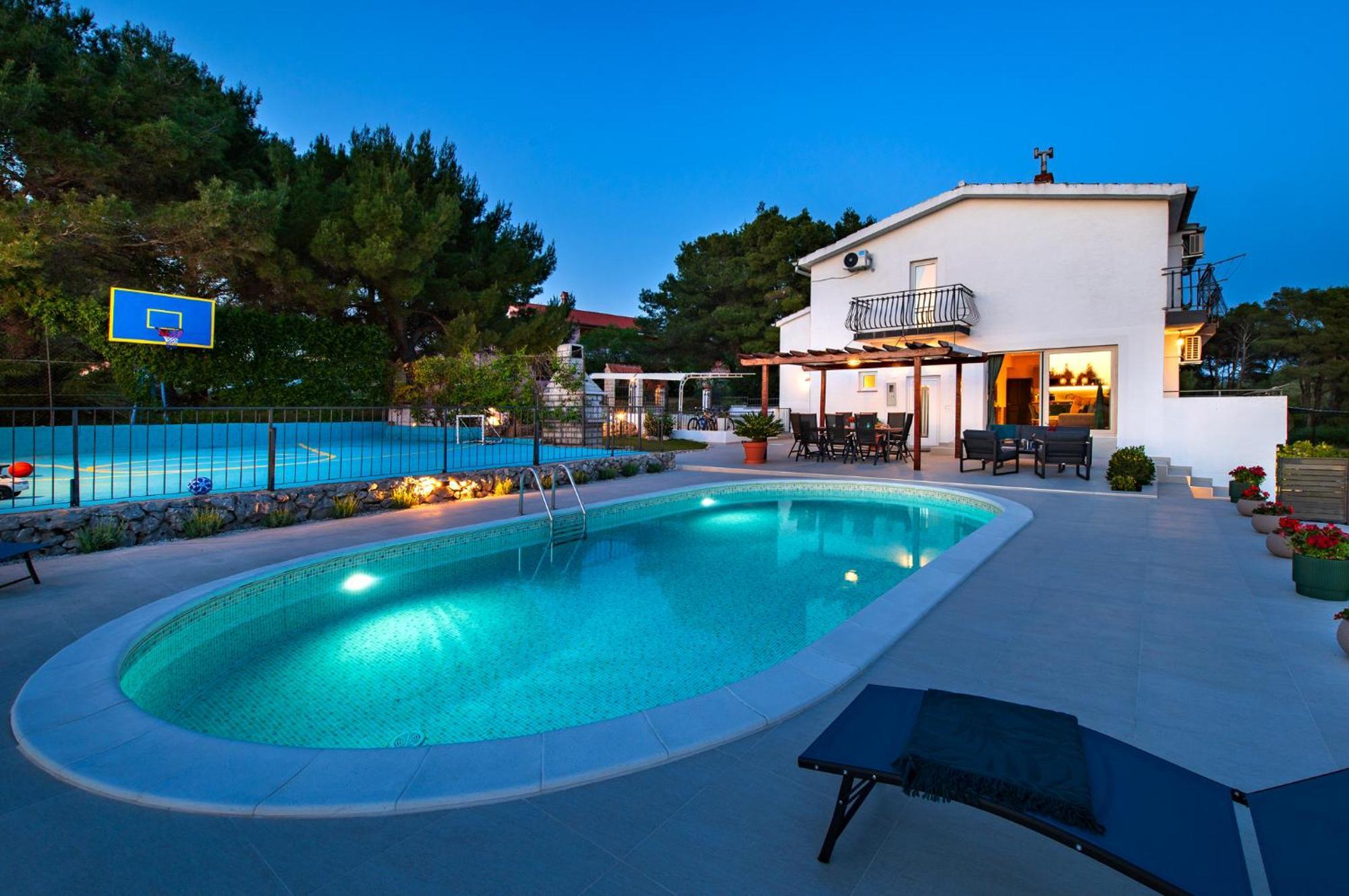 Villa Plenca - Heated Pool ! シベニク エクステリア 写真